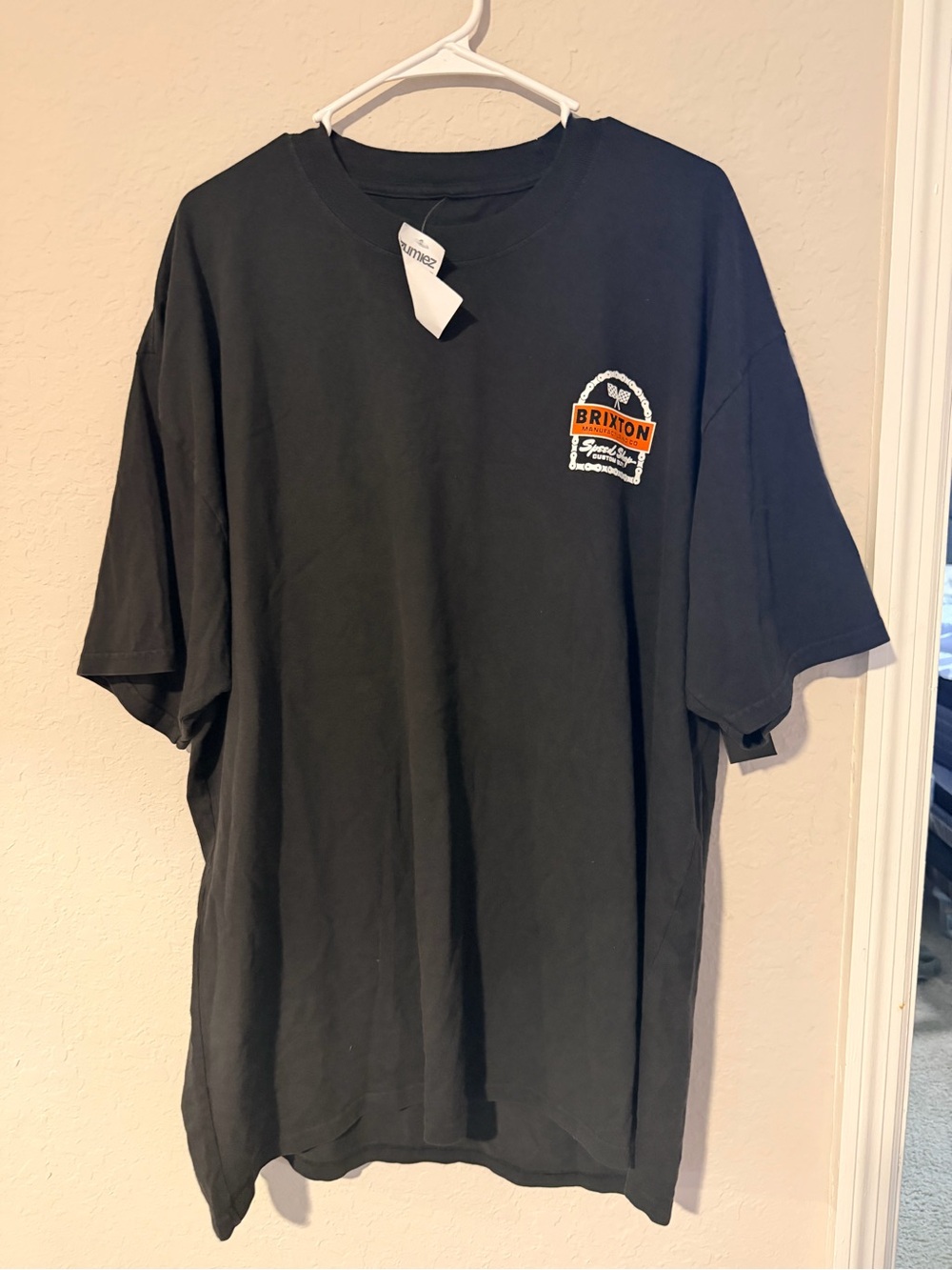 Brixton Speed Shop Custom Tee Men’s XL Black Graphic T-Shirt Motorcycle Skate‎